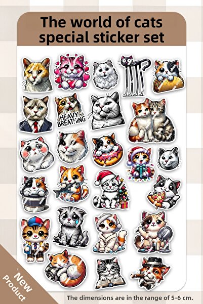 deer art Set de autocolante cu tematică pentru pisici - pentru agendă, planif...