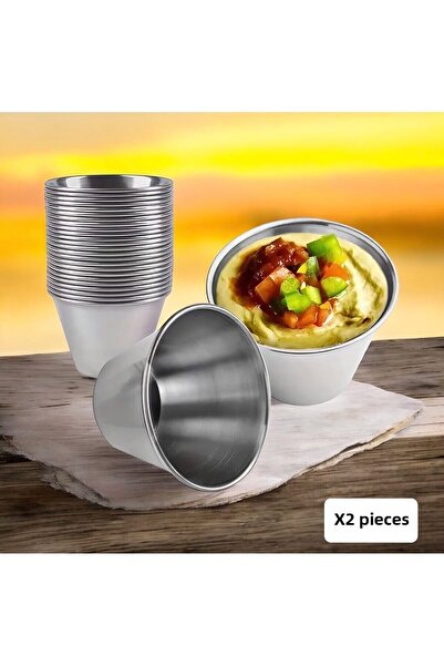 Metler 1 لتر 2 قطعة - وعاء ألومنيوم متعدد الاستخدام، وعاء صلصة، وعاء حليب، وع...