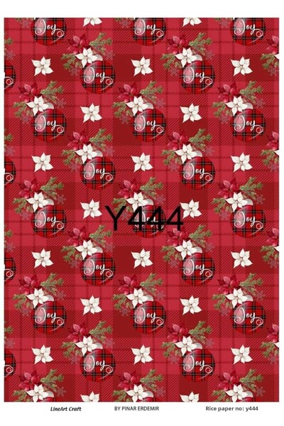 LİNEART ورق ديكوباج نحاسي بنمط عيد الميلاد رقم: عيد الميلاد 444 - 29 × 42 سم