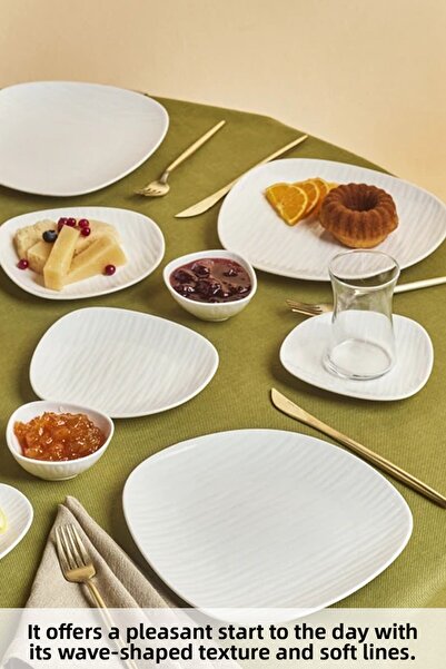 Karaca Oyster 26 Piece Breakfast Set for 6 People