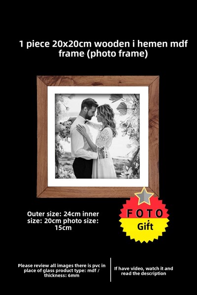 yhfoto 1 قطعة إطار 20X20 - إطار مربع - إطار صور