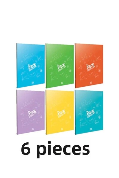 tüftürük Gıpta Spate A4 40 coli Caiet cu copertă din plastic 3 bucăți cu rigle - 3 bucăți pătrate