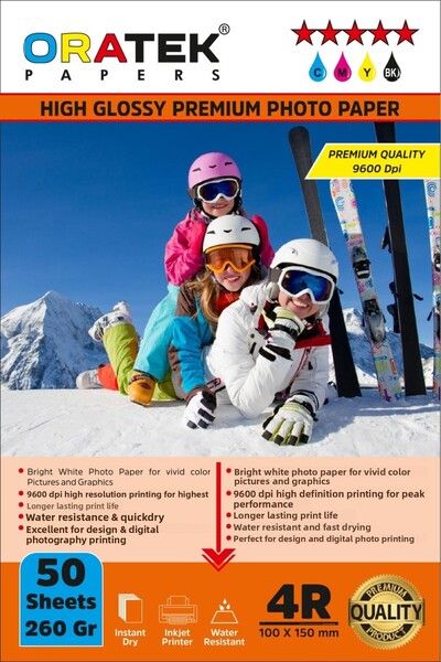 ORATEK Фотохартия за принтер Canon Pixma E464 PG-46 CL-56 10X15 см Premium Gl...