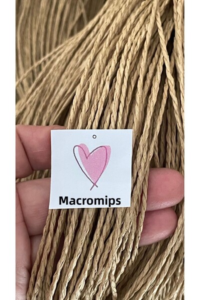 Makromİps لوكس بريميوم كرافت هوبي سلك 2 مم 50 جرام - تغليف وتزيين محبوك يدويً...