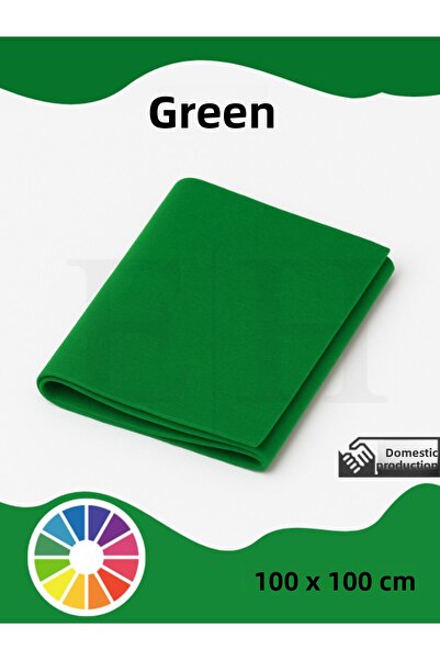EUROLUXE لباد أنشطة أخضر بطول 1 متر - متر ونسيج لباد رفيع
