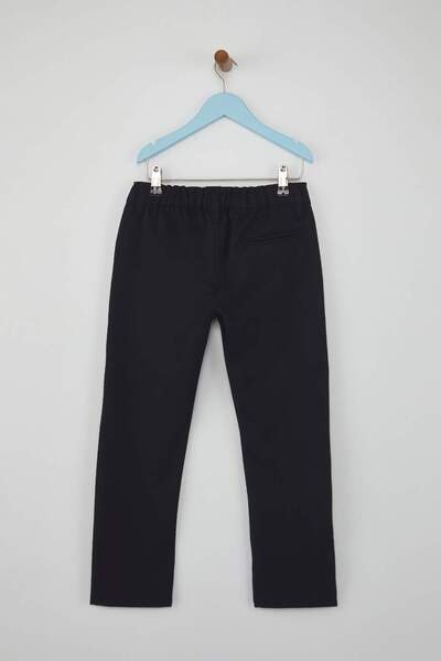 TRENDYOLKIDS Navy Blue Plain/Basic Regular Woven Boys' School Trousers Tkdaw26Pl00000