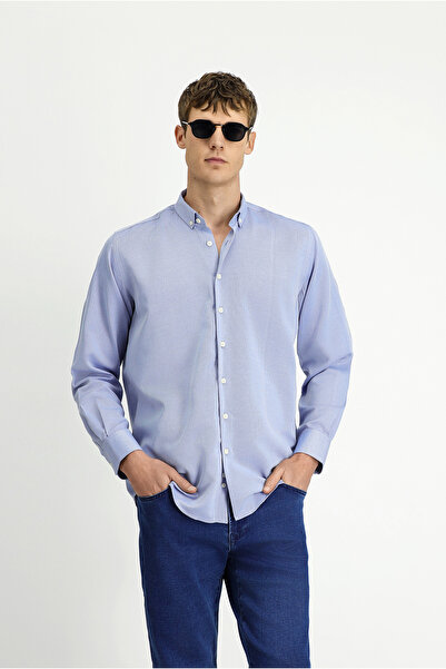 Kiğılı Μακρυμάνικο πουκάμισο από βαμβάκι με κανονική εφαρμογή, εύκολο στο σιδέρωμα