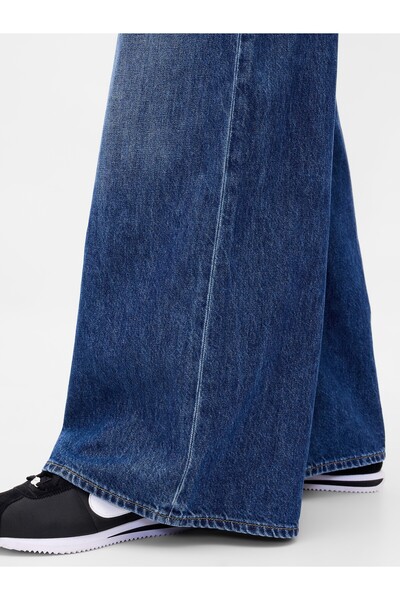 GAP Kadın Mavi Düşük Bel Extra Baggy Jean Pantolon