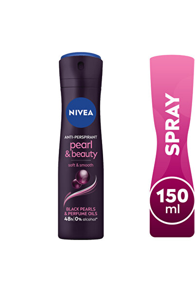 NIVEA Pearl & Beauty Black Antiperspirant Spray for Women – 150 ml