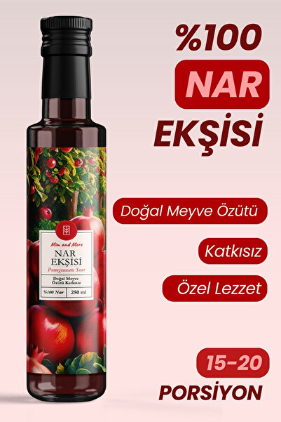 Mim and More Nar Ekşisi - %100 Doğal, Katkısız, Şeker İlavesiz, 250 ml