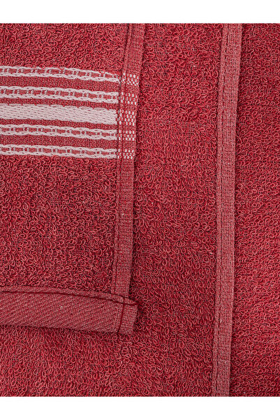 Acacia 4'lü Pamuk Banyo - El Havlusu Seti Elvin 70x140cm X2 / 50x90cm X2 Kırmızı
