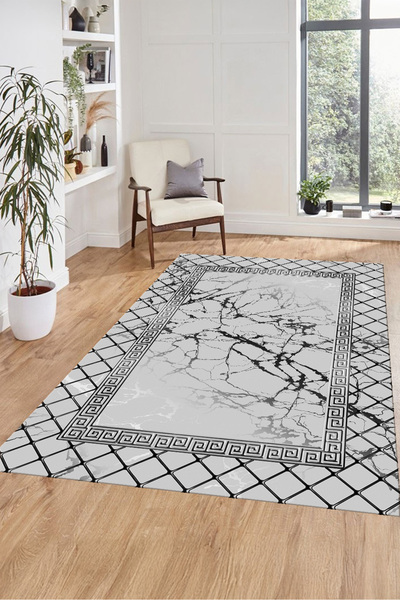 Bir Aksesuar Dijital Baskılı Yıkanabilir Dot Taban Kaymaz Halı Yolluk Mutfak ...