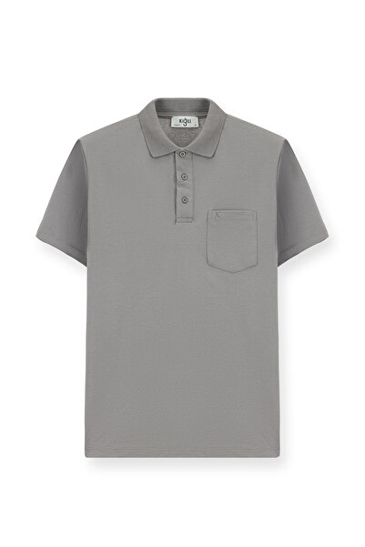 Kiğılı Tricou din bumbac cu decolteu polo