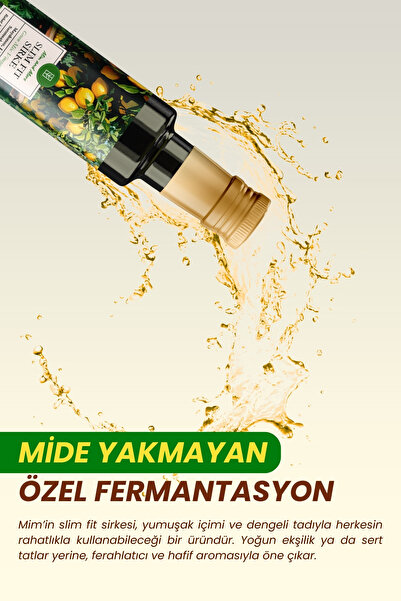 Mim and More Slim Fit - Maydanoz & Limon & Sarımsak Sirkesi, Doğal Fermantasyon, %100 Doğal, Katkısız, 250 ml