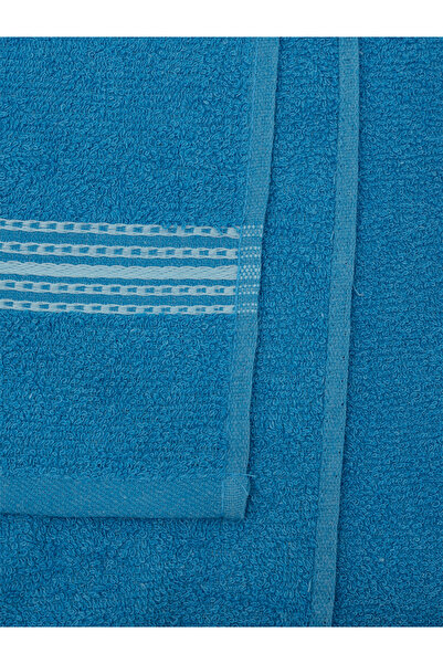 Acacia 4'lü Pamuk Banyo - El Havlusu Seti Elvin 70x140cm X2 / 50x90cm X2 Turkuvaz Beyaz