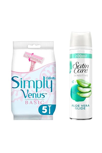 Gillette Venus Simply Venus 2 Basic Kadın Tıraş Bıçağı 5'li Gillette Venus Sa...