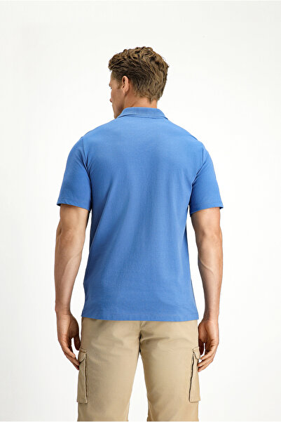 Kiğılı Μπλουζάκι με κανονική εφαρμογή από βαμβακερό κέντημα με γιακά πόλο