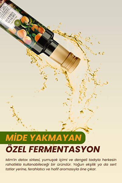 Mim and More Detox Sirkesi - Doğal Fermantasyon, %100 Doğal, Katkısız, 250 ml