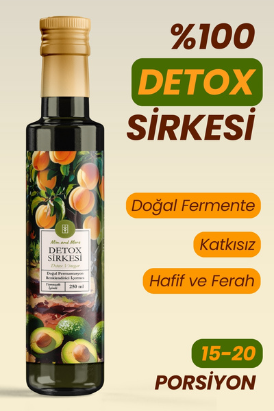 Mim and More Detox Sirkesi - Doğal Fermantasyon, %100 Doğal, Katkısız, 250 ml