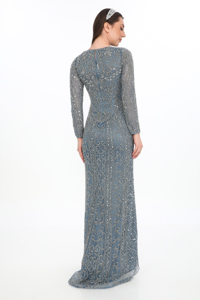 GATSBYLADY LONDON Laila Maxi – Sky Blue Modest Evening Gown