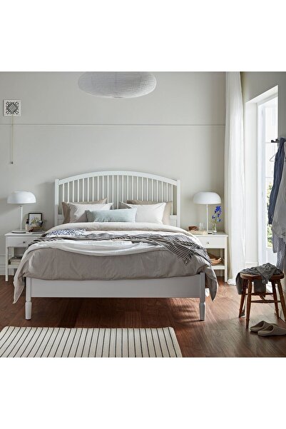 IKEA çift kişilik karyola, beyaz, 140x200 cm