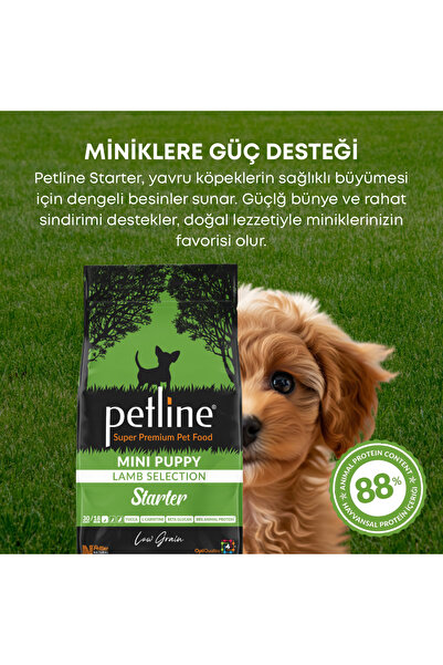 Petline Mini Irklara Özel Üretilmiş Kuzu Etli Yavru Köpek Maması Başlangıç 6k...