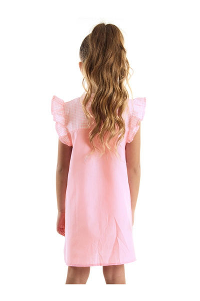 MSHB&G Pink Unicorn Plaid Girl's Summer Dress - Winged and Ruffled