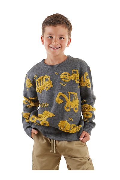 MSHB&G Construction Vehicles Boy Sweater