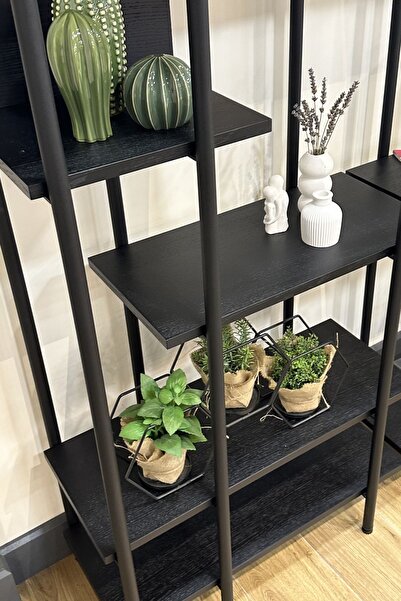 LAGOMA Harmonia Kitaplık Ahşap Raf Metal Çerçeve - 170 cm