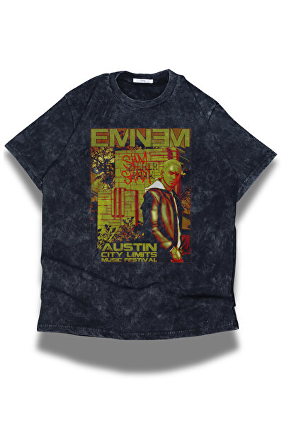 Fuddy Moda Tricou unisex cu imprimeu Eminem - Tricou vintage lavabil, supradi...