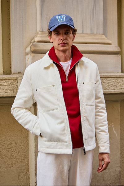 Danger Men's Cotton Coat Jacket Ecru