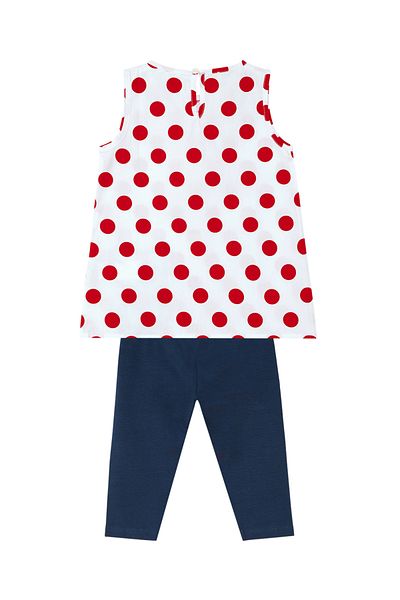 Denokids Polka Dotted Lily Girl's Tunic Tights Set