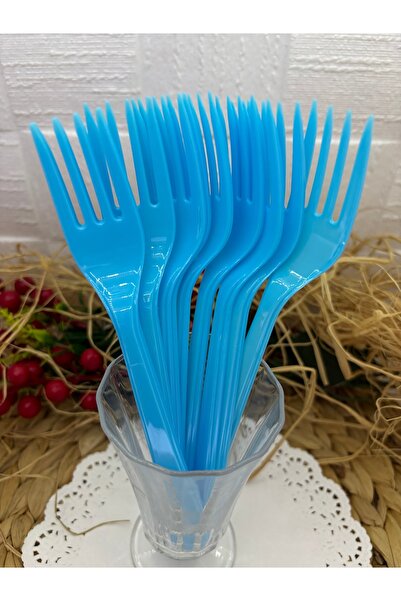 Deniz Party Store Blue Plastic Disposable Forks Pack of 25