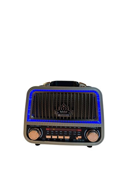 Everton RT-770 LEDLİ BLUETOOTH-USB-SD-FM-TF-AUX ŞARJLI BAKIR VE BEJ NOSTALJİ ...