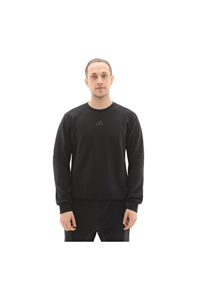 adidas JJ4642-E D4T Crew Sweats Erkek Sweatshirt Siyah
