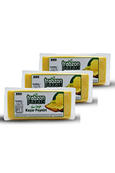 TRABZON PAZARI Taze Kaşar Peyniri 3x600 Gr