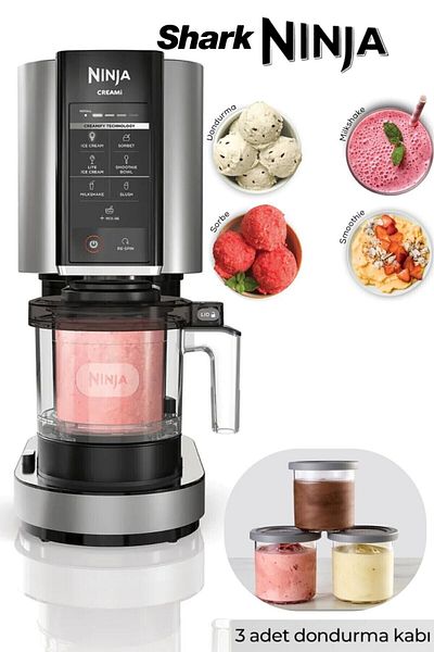 Shark Ninja Ice Cream Maker - Ice Cream, Gelato, Sorbet, Smoothie Bowl, Milkshake Ice Cream Machine