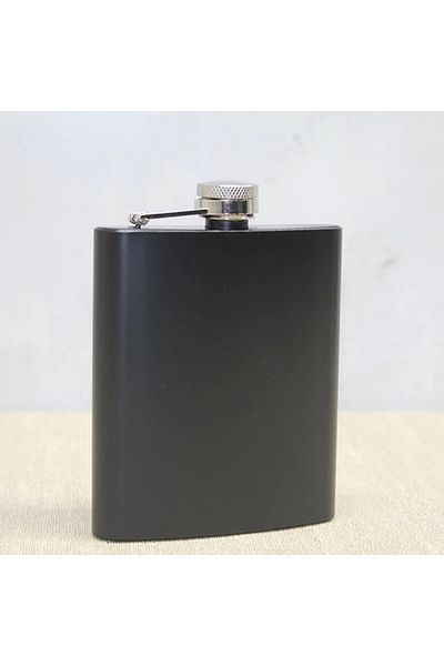 SepetBudur Single Black 7 oz Flask Alk3896