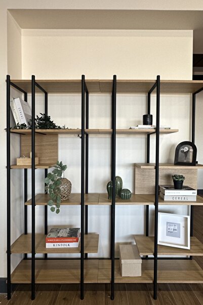 LAGOMA Harmonia Kitaplık Ahşap Raf Metal Çerçeve - 170 cm