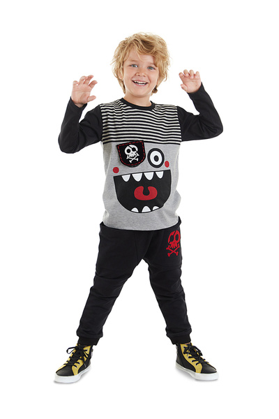 Denokids Striped Pirate Boy's T-shirt Trousers Set