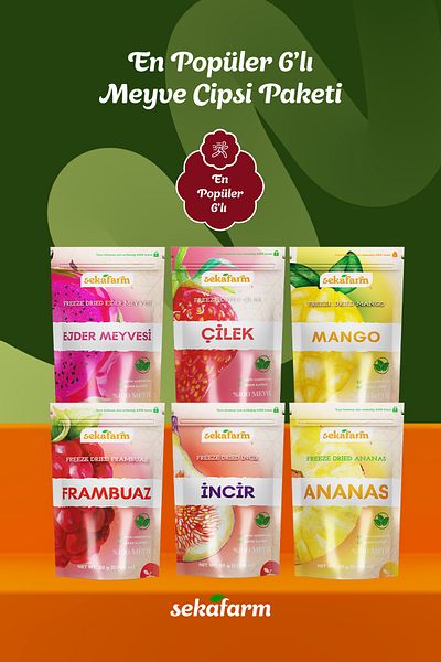 sekafarm Most Popular Set of 6 Fruit Chips
