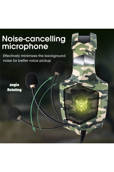 Onikuma K 8 3-in-1 Gaming Combo Set with Wired Headset, 7-Color Light Mouse, 104-Keys Cool Keyboard