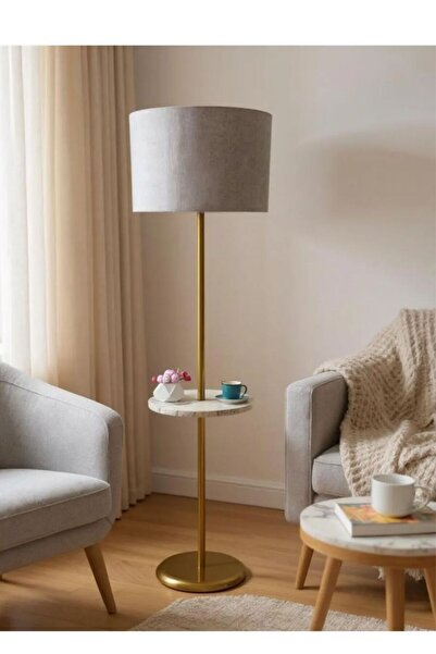 Ömür Avize Retain Modern Tepsili Ayaklı silindir şapkalı Lambader