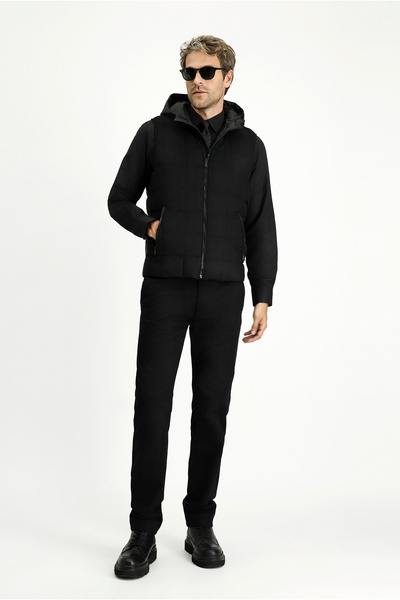 Kiğılı Slim Fit Dar Kesim Kapüşonlu Spor Yelek