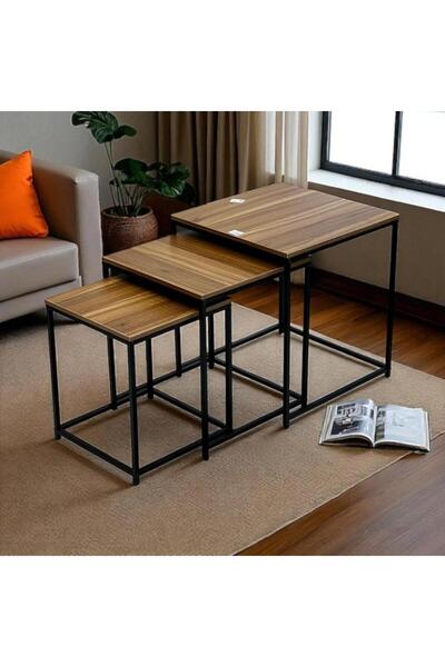 VALUES Service Table Set (3 Pieces) - Interwoven Design