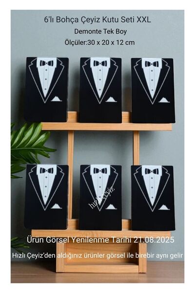 Hızlı Çeyiz 6'lı Damat Çeyiz Bohça Kutusu