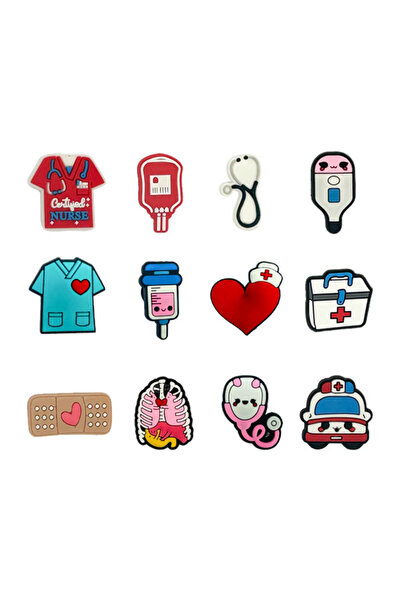 odaburada Terlik Süsü Terlik Tokası Doktor Temalı 12'li Set