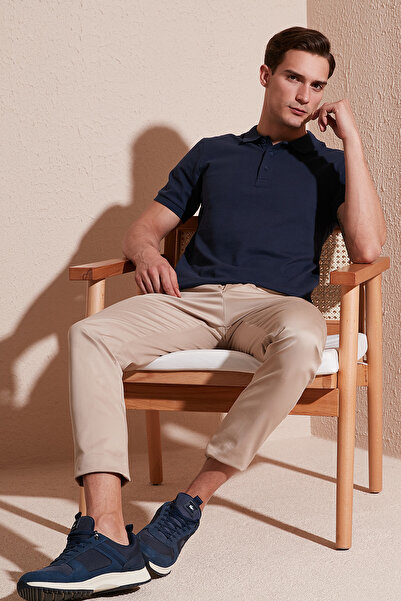 Buratti Pánské tričko Polo s výstřihem – 100% bavlna, Regular Fit, zapínání na knoflíky 5902127