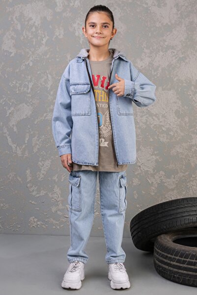 DMB BOYS & GIRLS 100% bumbac, cu croiala dreaptă, pantaloni din denim pentru băieți
