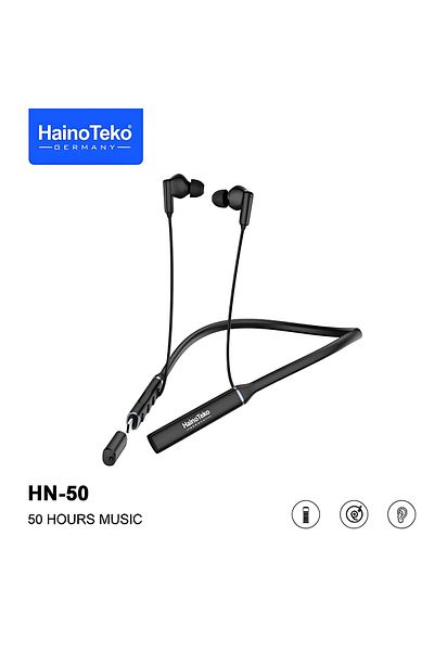 haino teko germany Bluetooth headset with 50 hours of music, ultra-clear microphone, and the headset can be charged via phone.